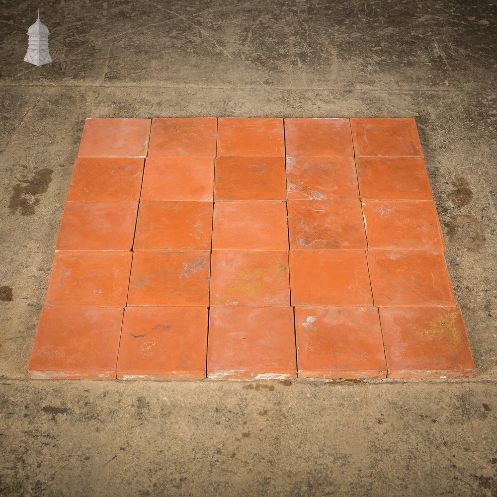 Batch of 320 6 inch x 6 inch Red Quarry Tiles - 7.5 Square Metres