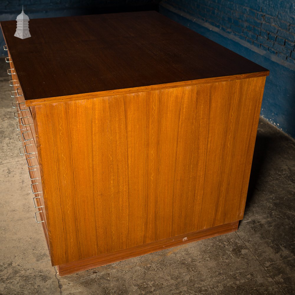 Mid Century Teak Plans Chest