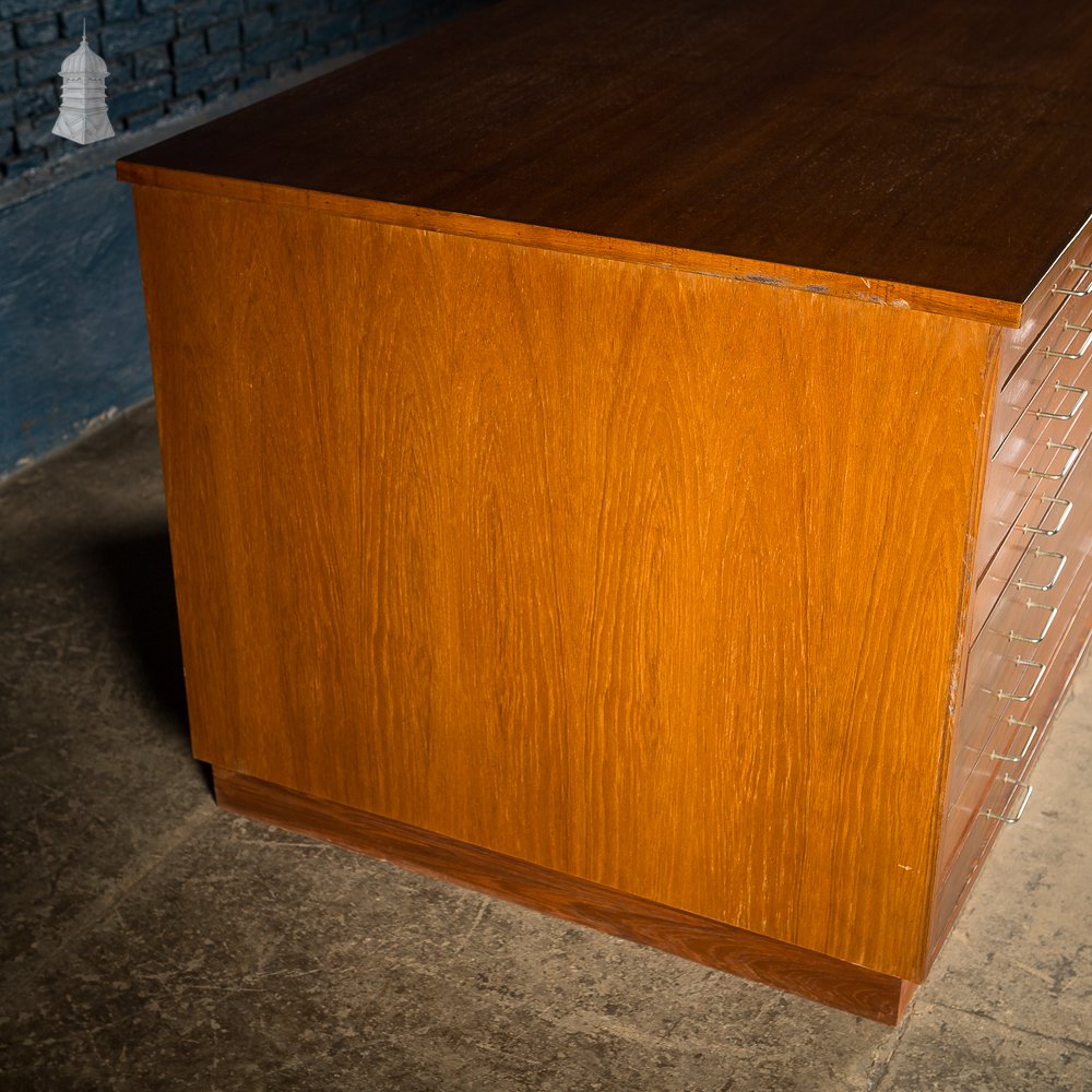 Mid Century Teak Plans Chest