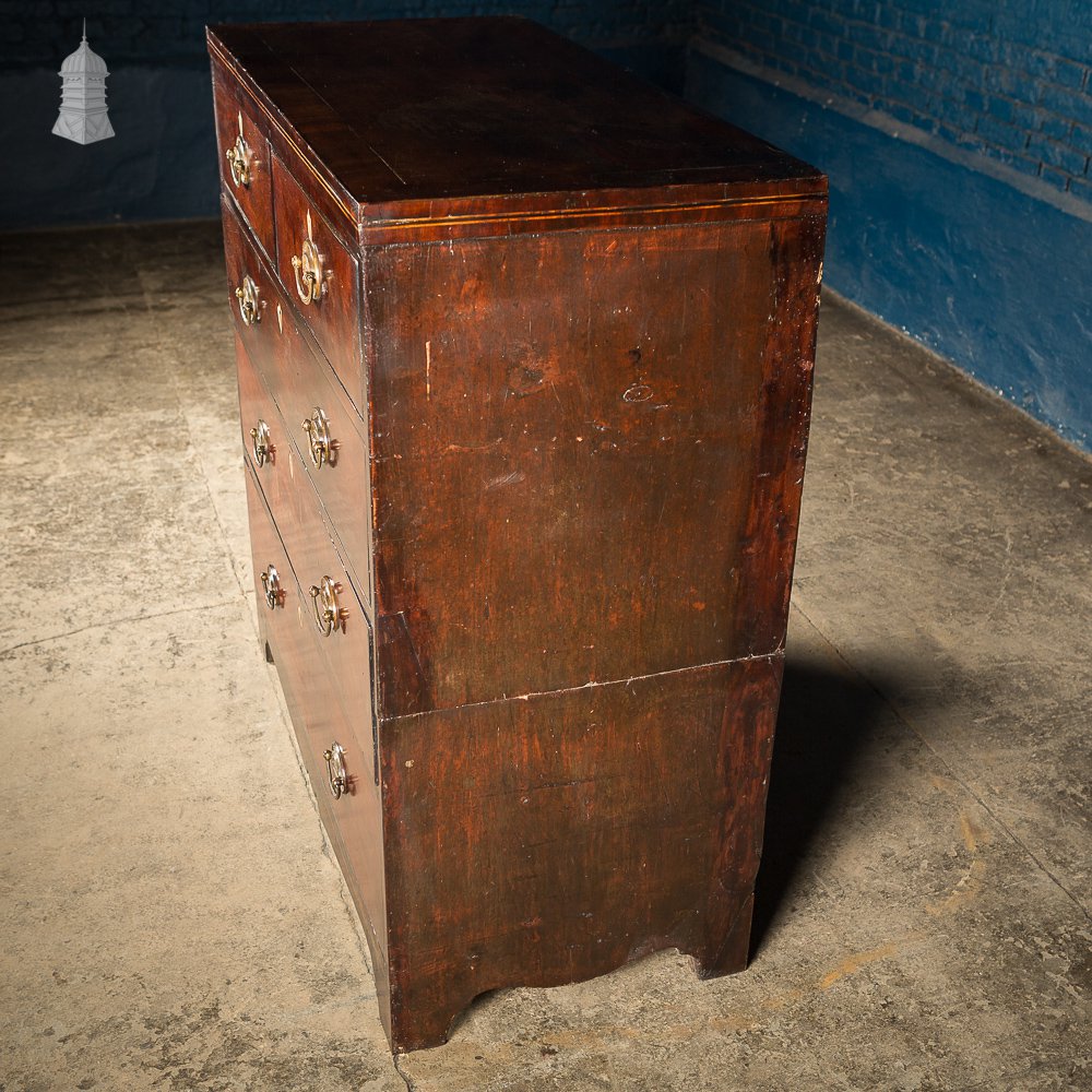 Circa 1740 Mahogany Travelling Chest with Nelson Commemorative Handles