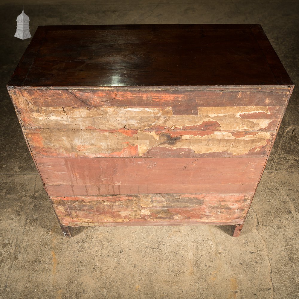 Circa 1740 Mahogany Travelling Chest with Nelson Commemorative Handles