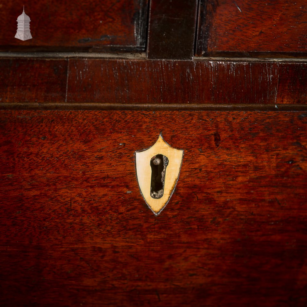 Circa 1740 Mahogany Travelling Chest with Nelson Commemorative Handles