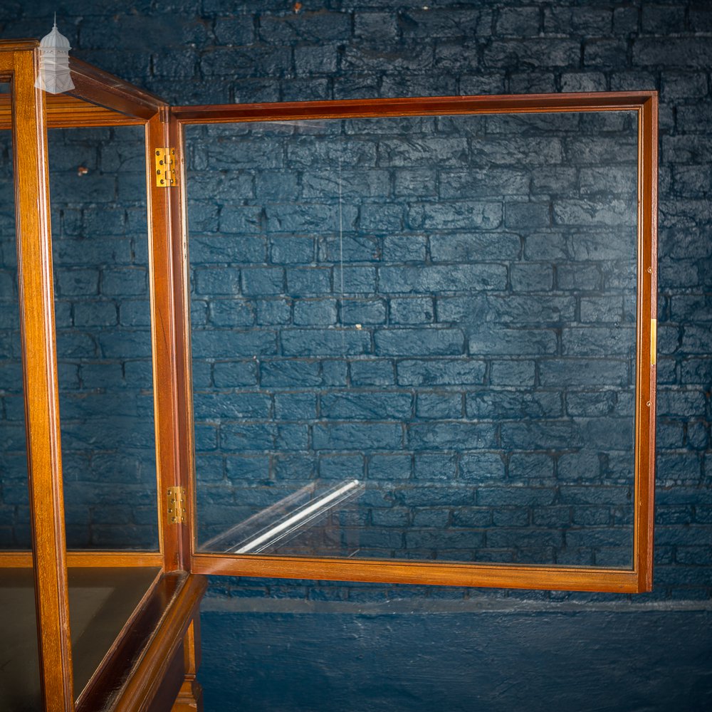 Victorian Large Teak Glazed Museum Display Cabinet