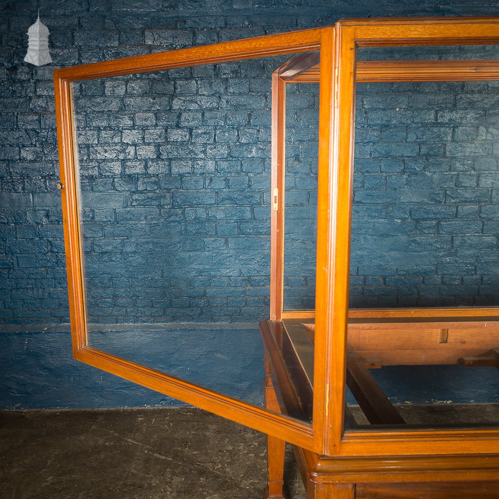 Victorian Large Teak Glazed Museum Display Cabinet