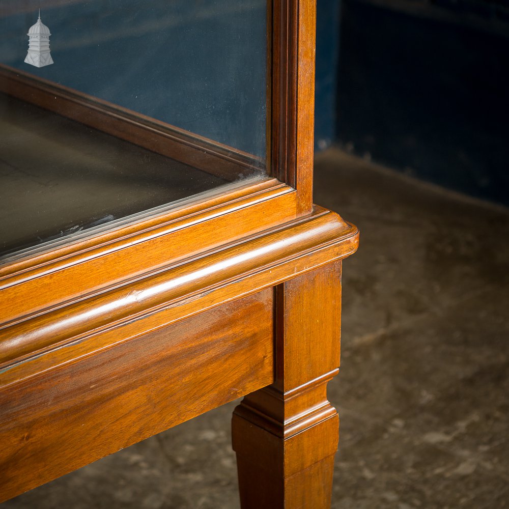 Victorian Large Teak Glazed Museum Display Cabinet