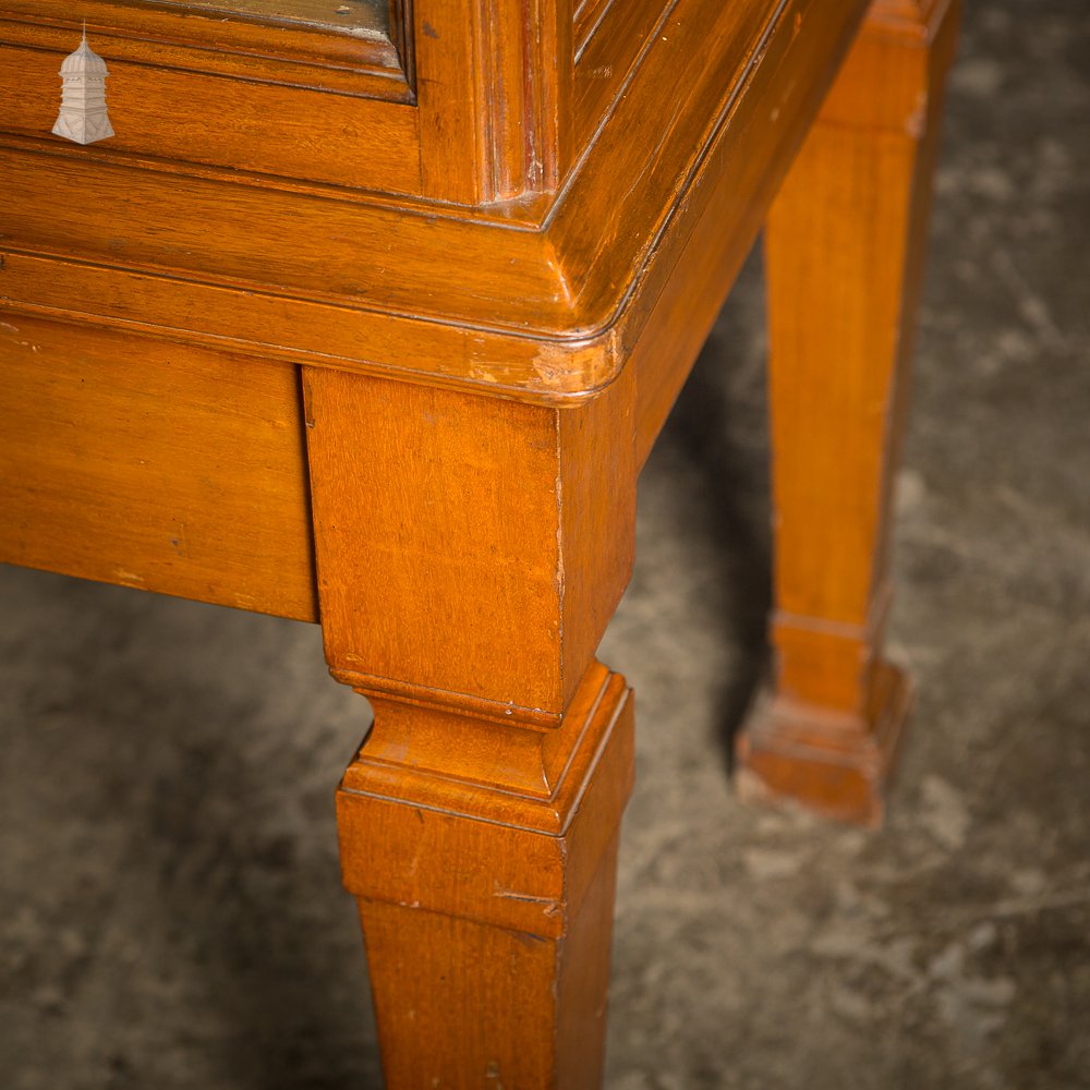 9ft Long Victorian Glazed Teak Museum Display Cabinet