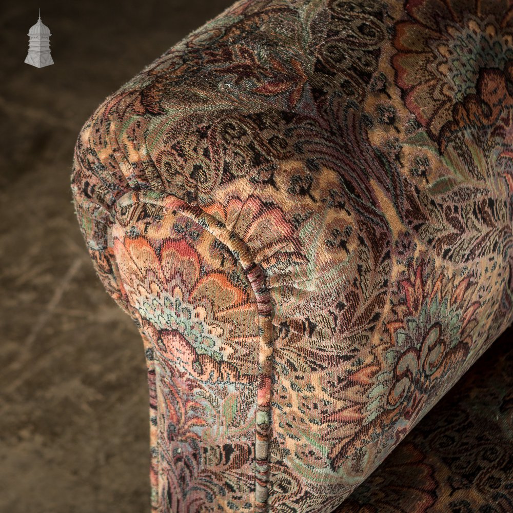 Circa 1900 Small Sofa with William Morris Style Fabric