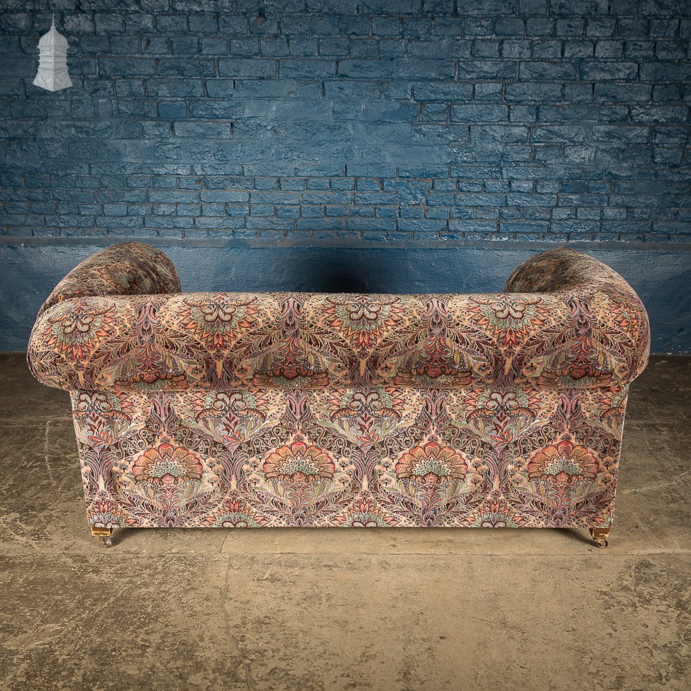 Circa 1900 Small Sofa with William Morris Style Fabric