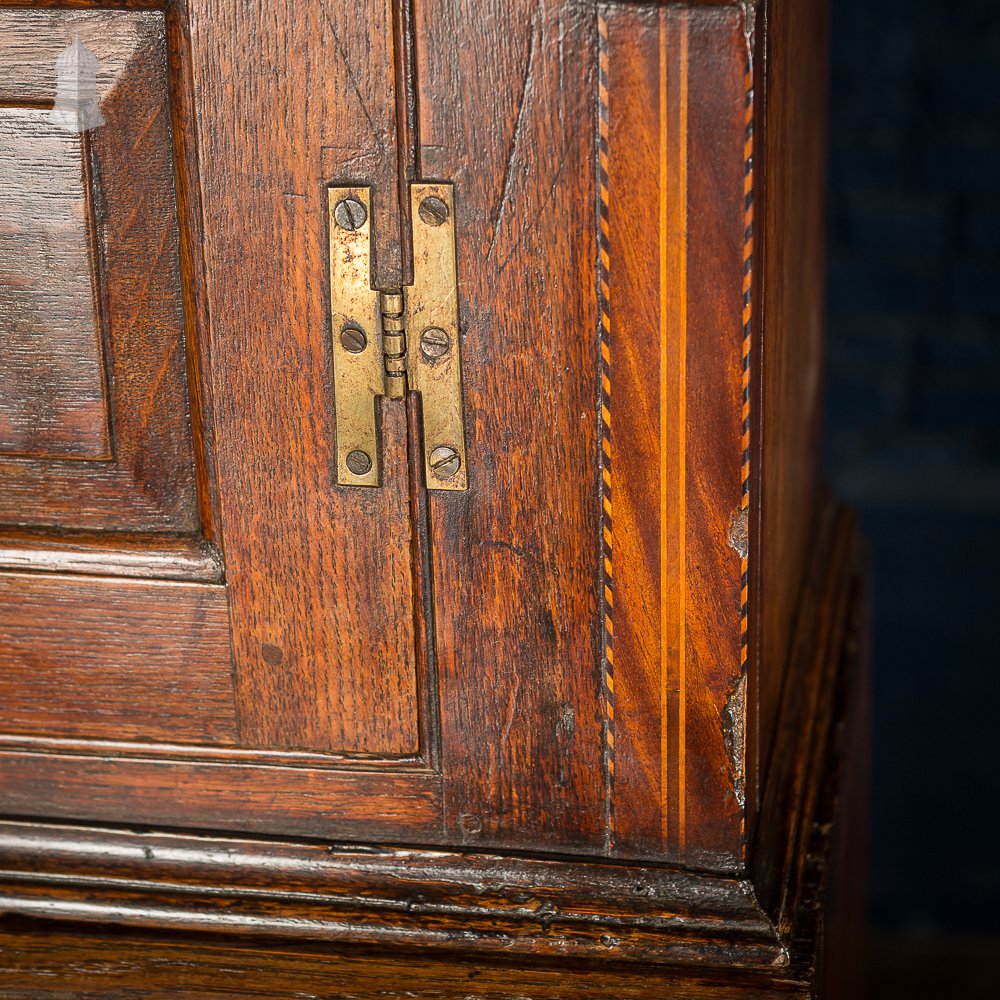 18th C Oak Sideboard Bureau with Inlaid Shell Motif