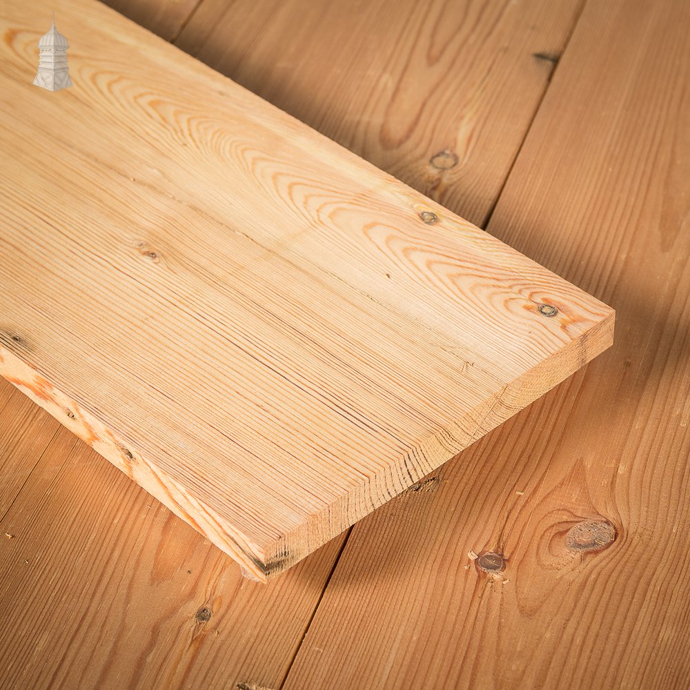 Batch of 26 Square Metres of 8" Inch Wide Pine Floorboards cut from Floor Joists Salvaged from Norwich Castle