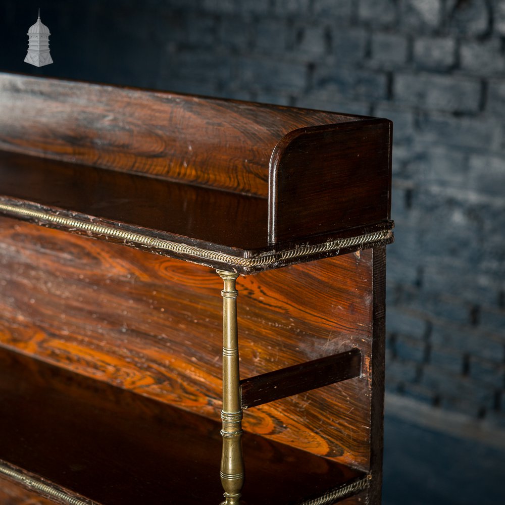 Regency Faux Rosewood Chiffonier Bookcase