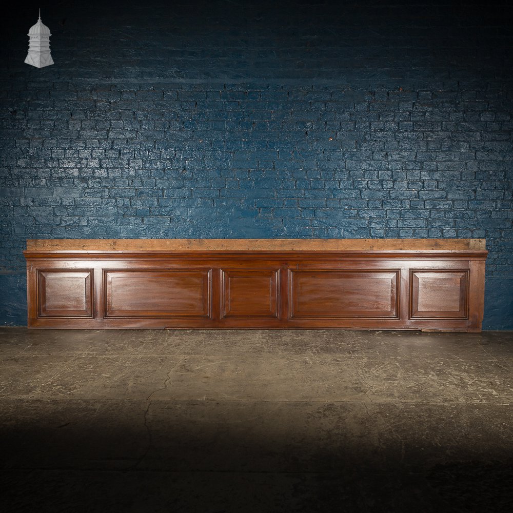 Long 19th C Mahogany Moulded Bar Front Panel