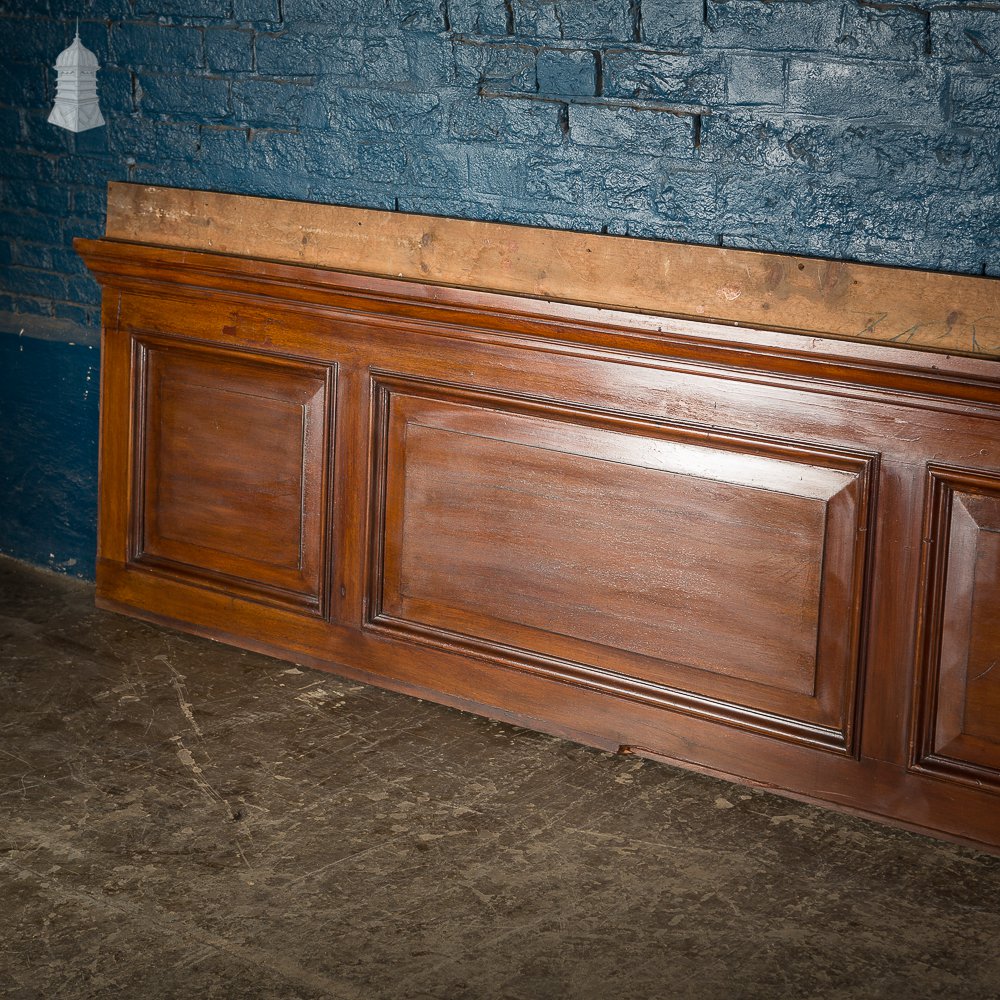 Long 19th C Mahogany Moulded Bar Front Panel