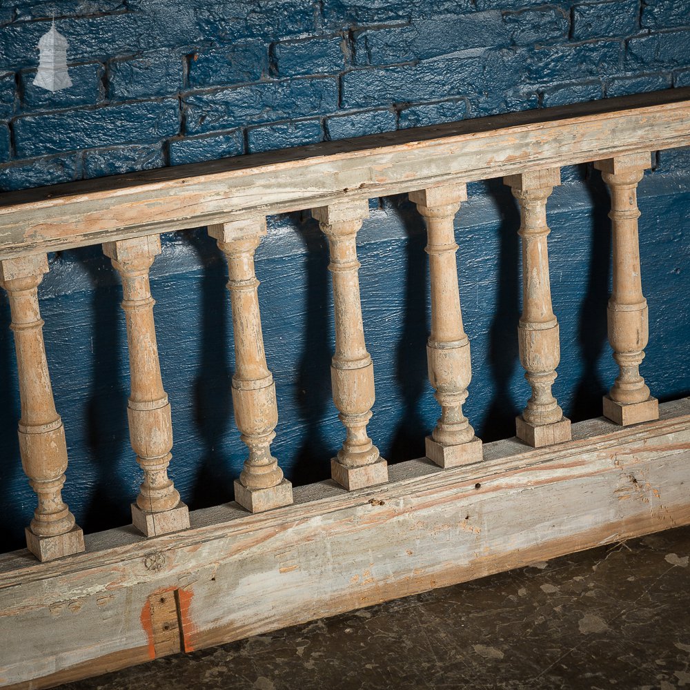 19th C Balcony Balustrade Comprises 12 Pieces a Run of 100 ft