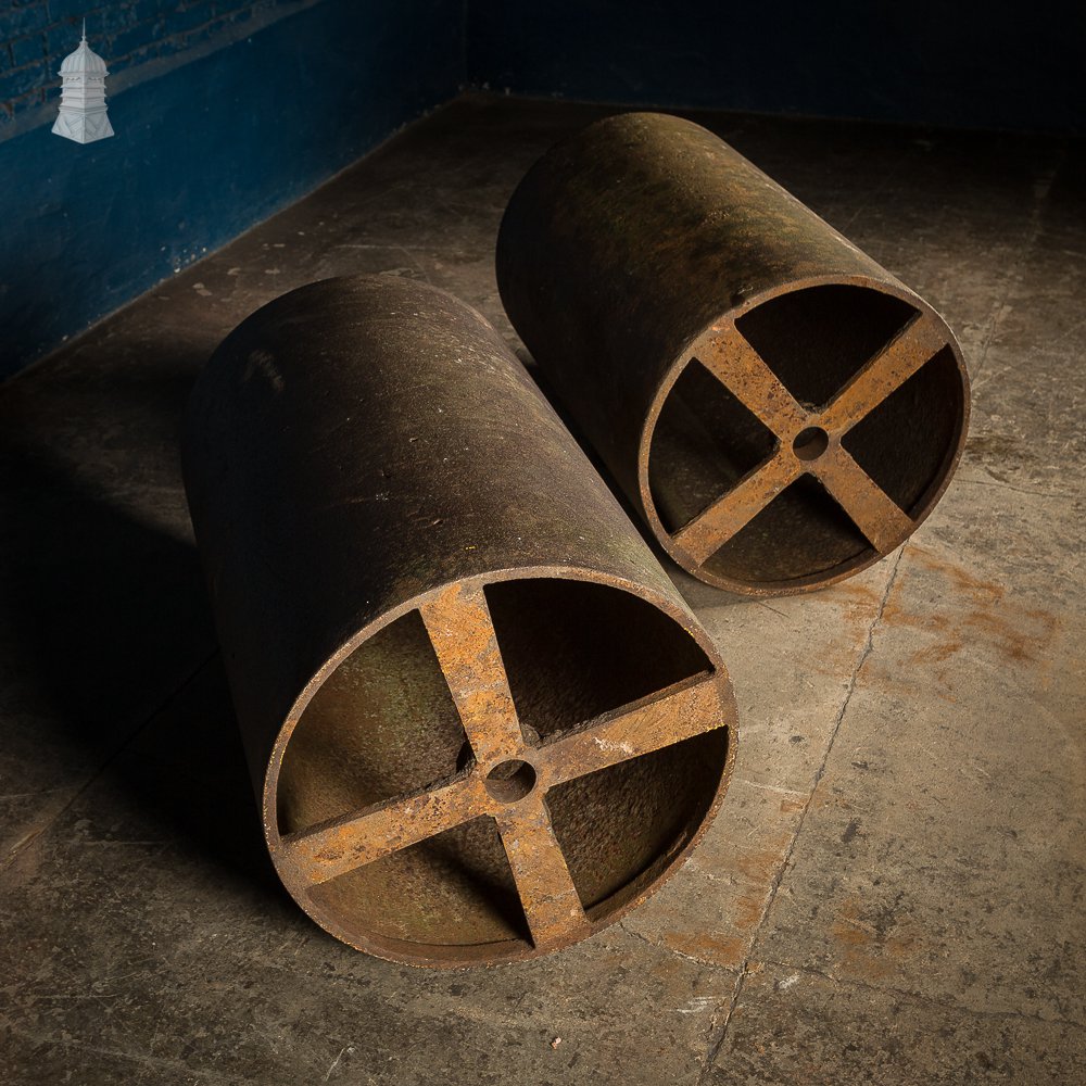 Pair of Cast Iron Victorian Rollers Table Bases