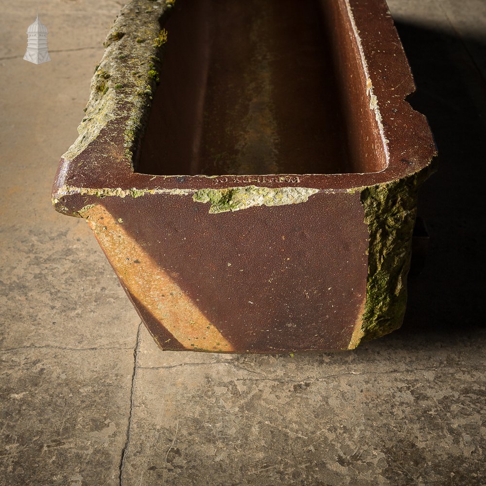 Large Salt Glazed Trough Planter by Farnley & Co