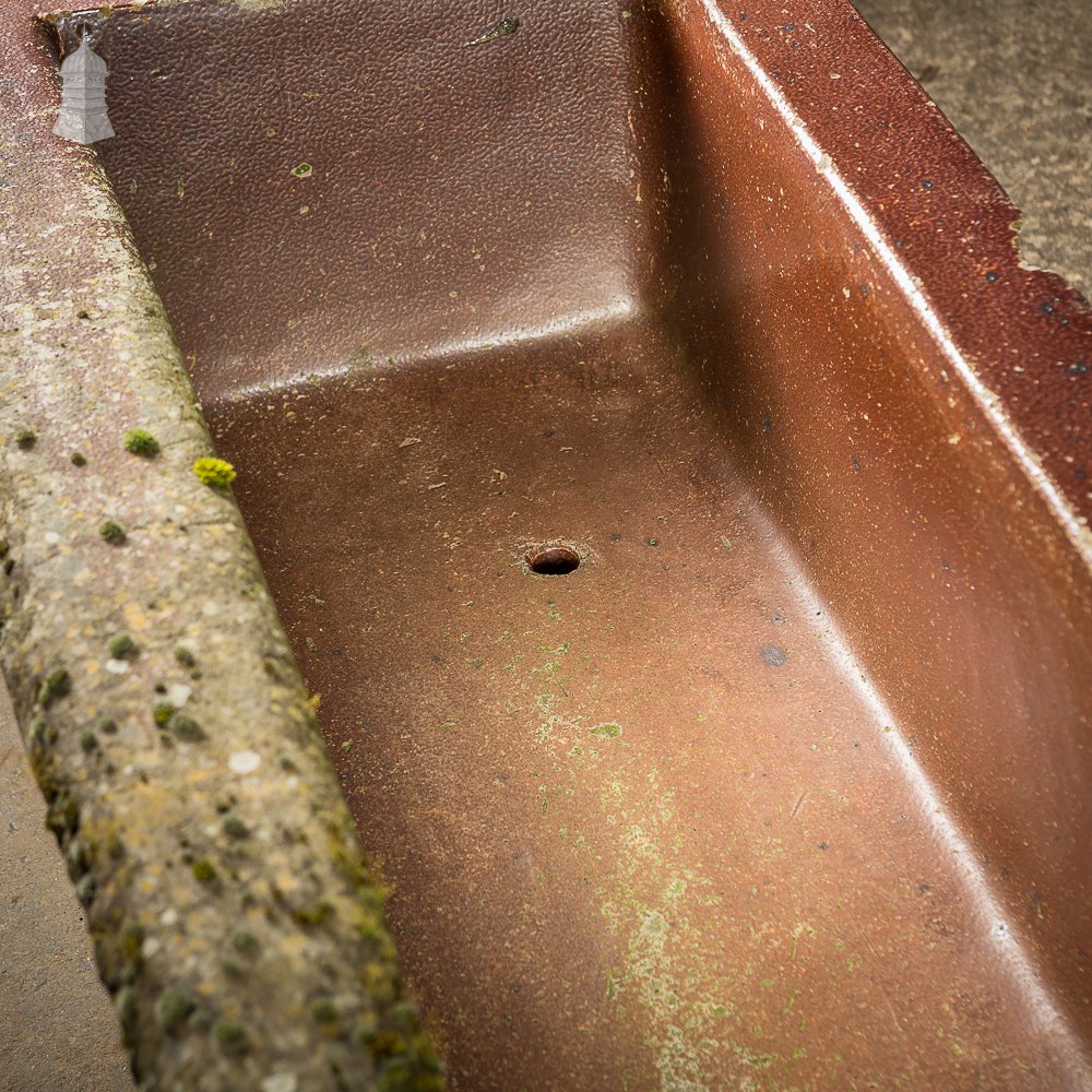 Large Salt Glazed Trough Planter by Farnley & Co