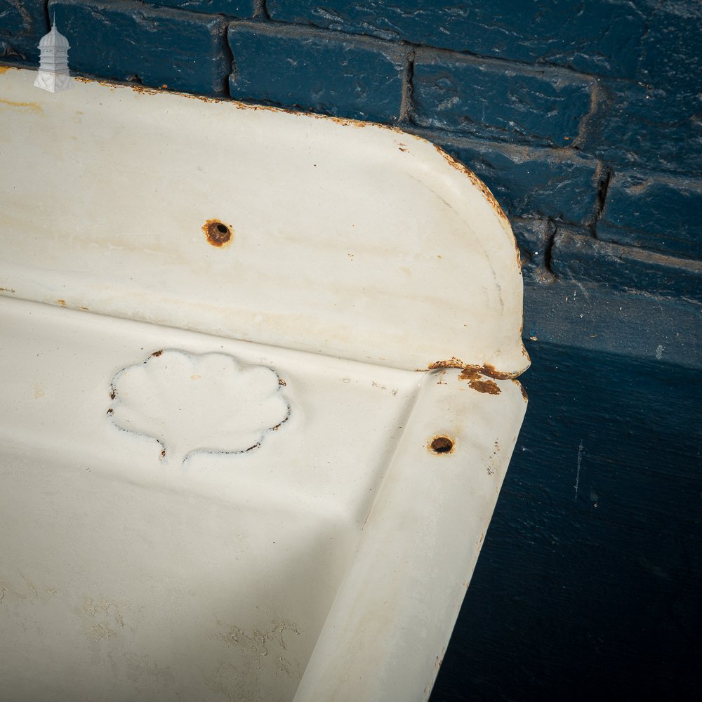 Pair of Large Cast Iron Sinks with Back Splash