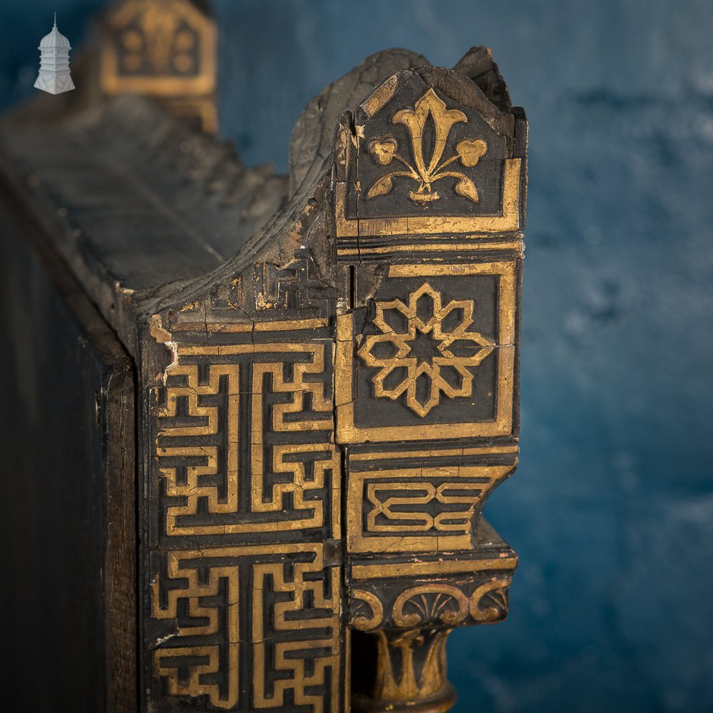 19th C Gold Flanked Column Niche Mirror