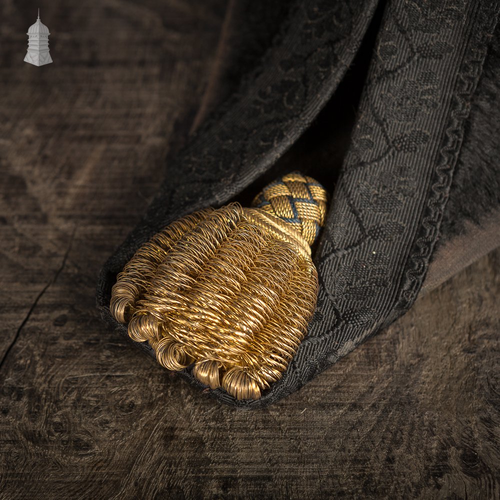 Royal Navy Bicorne Hat and Gold Fringed Epaulette’s In Metal Box - A.H Norman RN