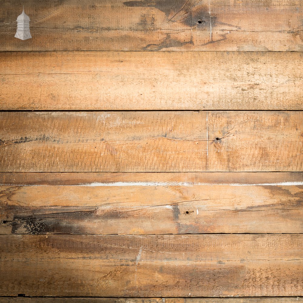 Batch of 10 Square Metres of Oxidised Boards Cut From Reclaimed Joists With Planed Backs