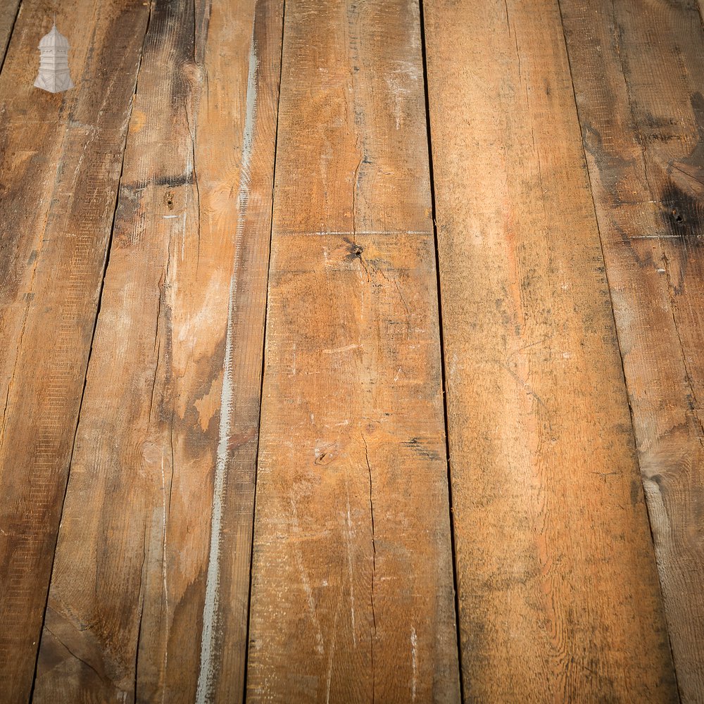 Batch of 10 Square Metres of Oxidised Boards Cut From Reclaimed Joists With Planed Backs