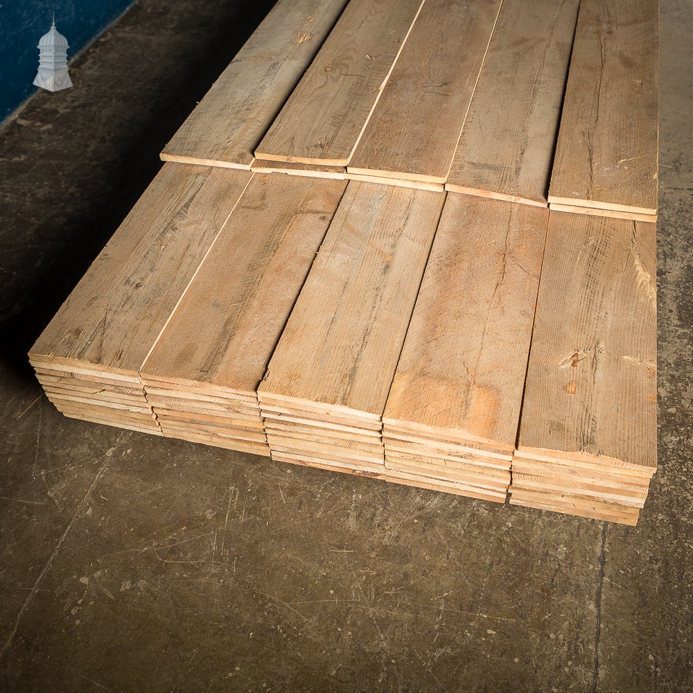 Batch of 45 Square Metres of Oxidised Wall Cladding With Planned Backs Cut from Reclaimed Timbers