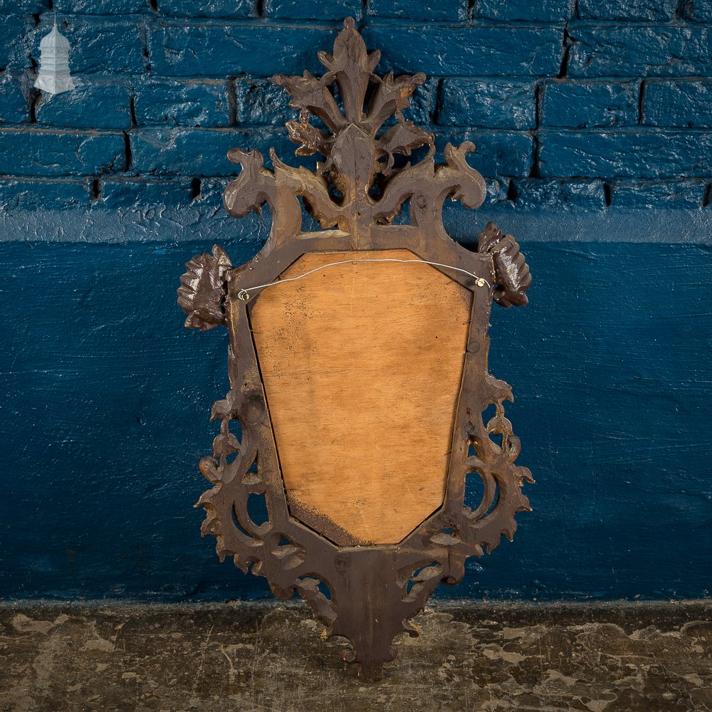 19th C Gilt Wood Cherub Wall Mirror