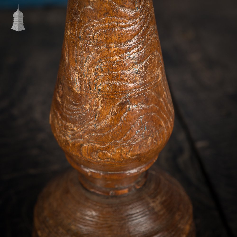 17th C Turned Wooden Candle Stick