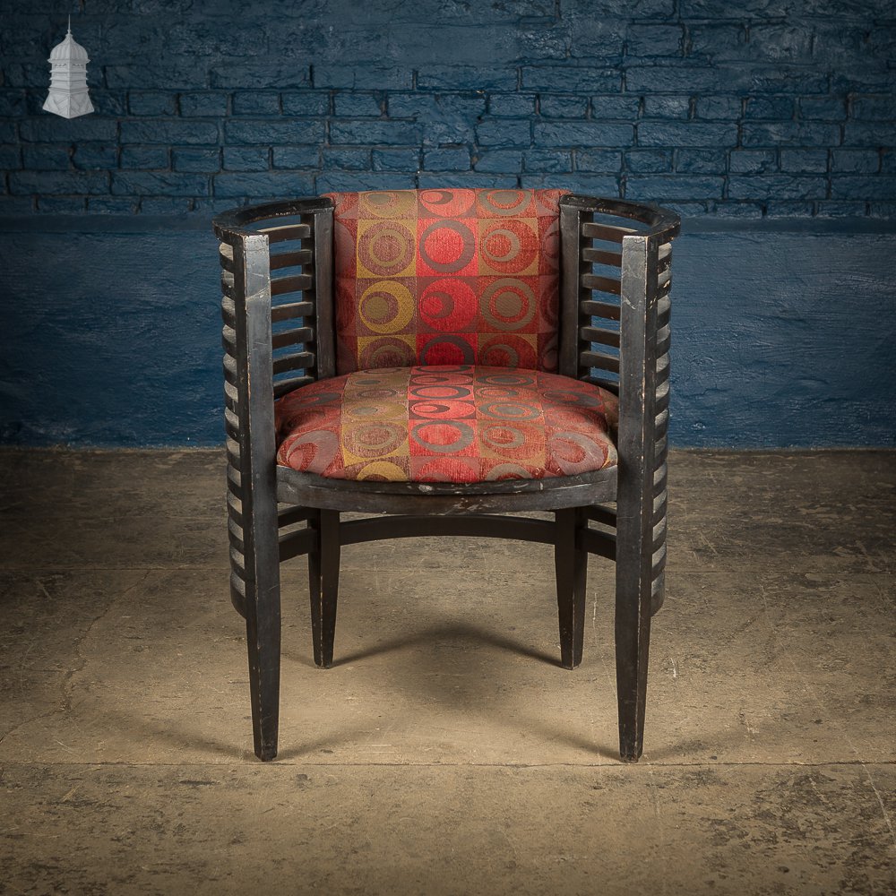 Art Deco Ebonised Tub Chairs from a Hotel in Bombay [No. 1]