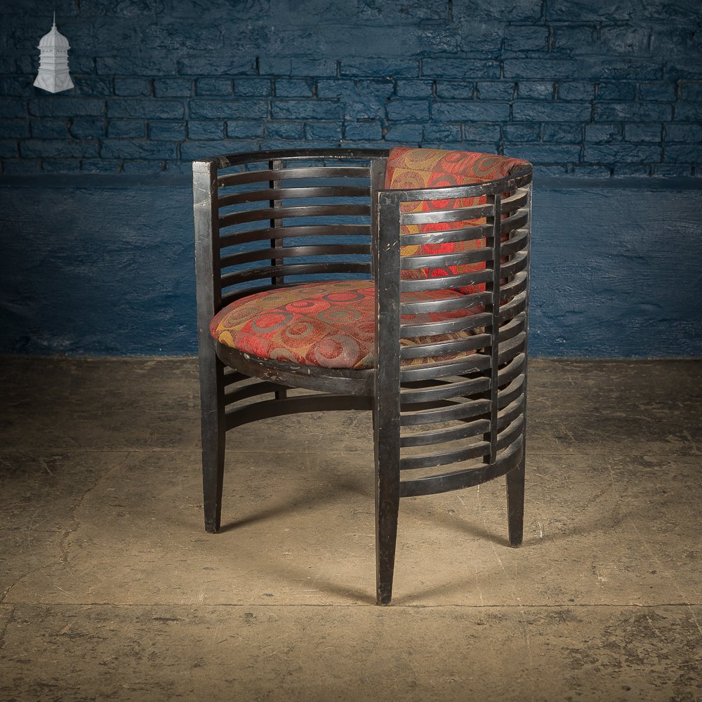 Art Deco Ebonised Tub Chairs from a Hotel in Bombay [No. 1]