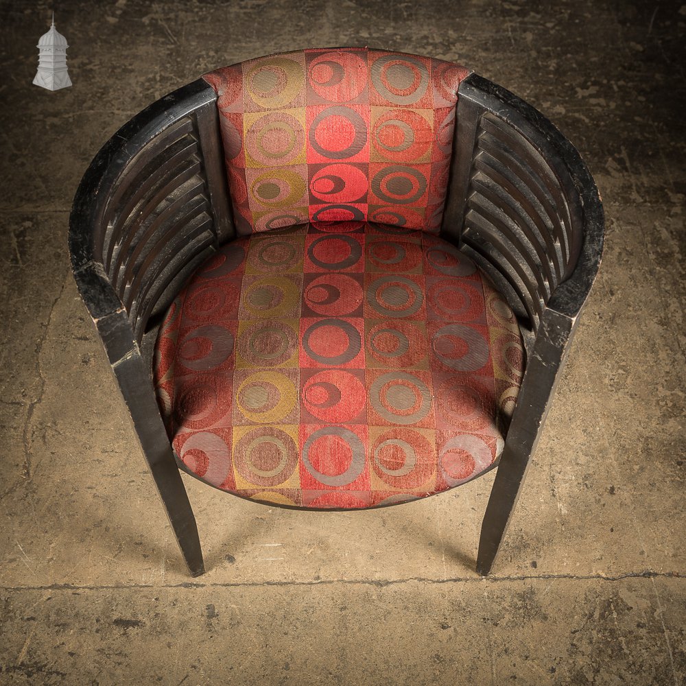 Art Deco Ebonised Tub Chairs from a Hotel in Bombay [No. 1]