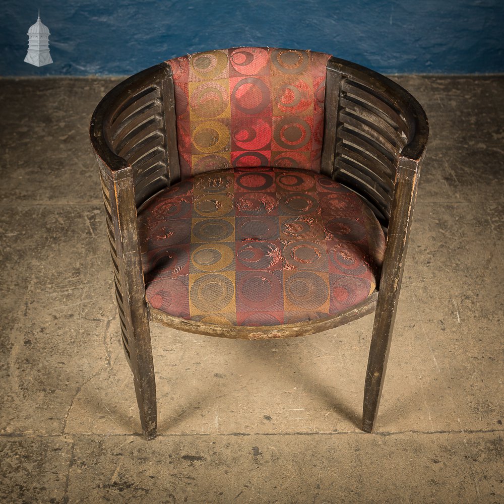 Art Deco Ebonised Tub Chairs from a Hotel in Bombay [No. 2]