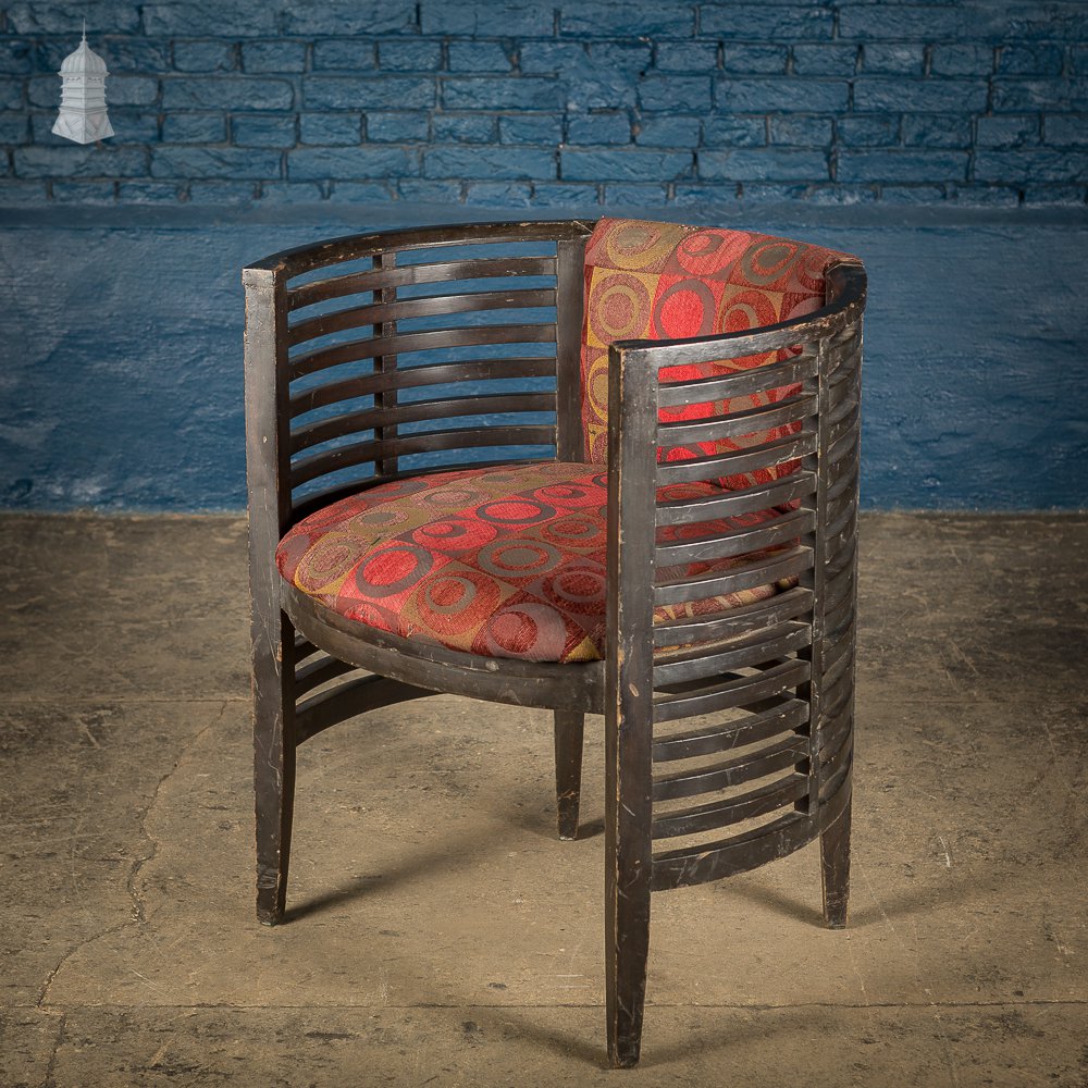 Art Deco Ebonised Tub Chairs from a Hotel in Bombay [No. 3]