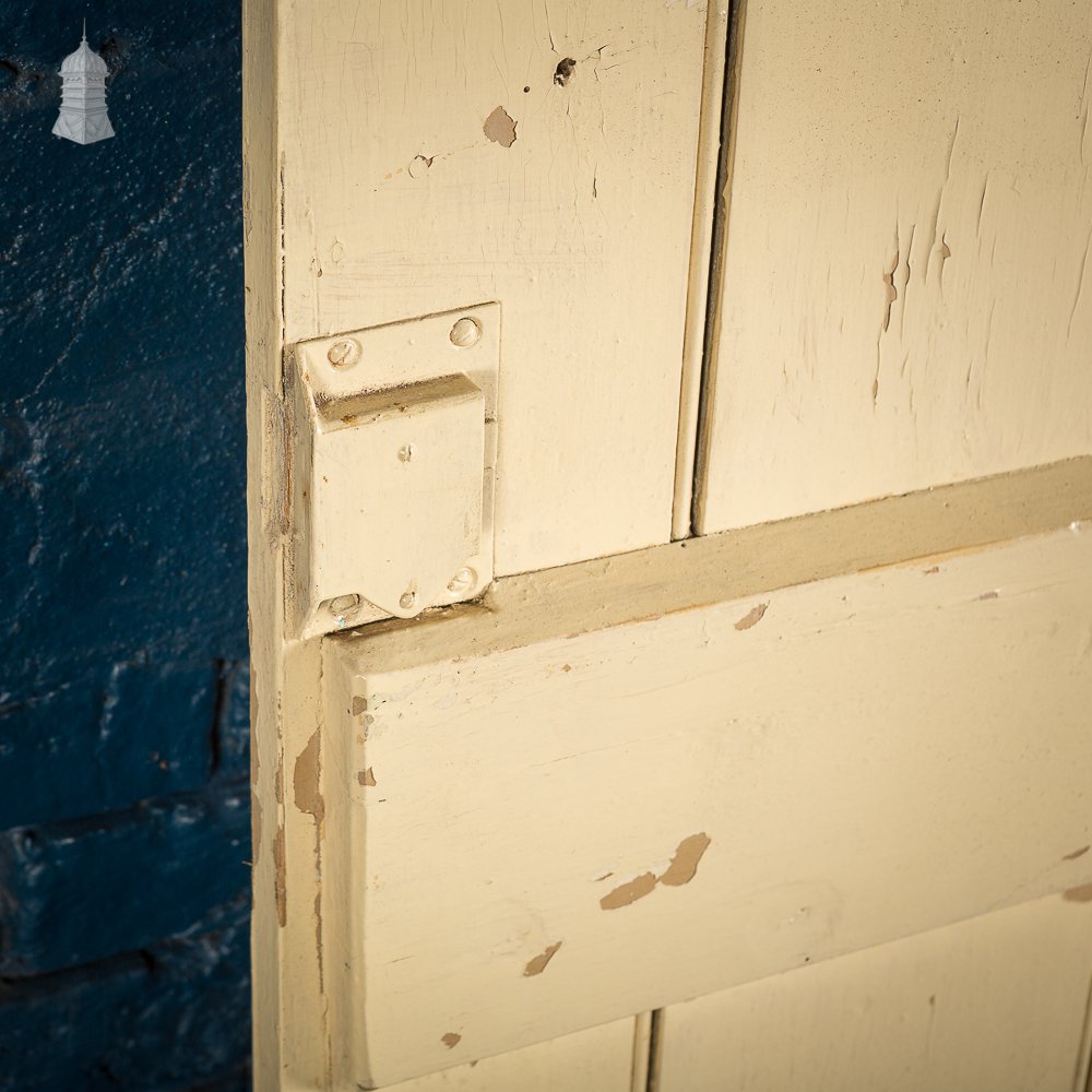 Small Georgian Cream Painted Cottage Door with Distressed Paint Finish