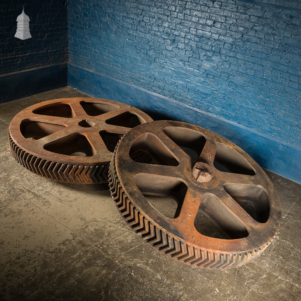 Pair of Huge Cast Iron Cog Gears – 2 Metres in Diameter