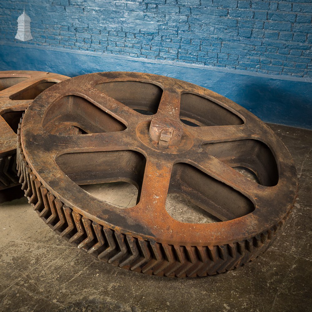 Pair of Huge Cast Iron Cog Gears – 2 Metres in Diameter