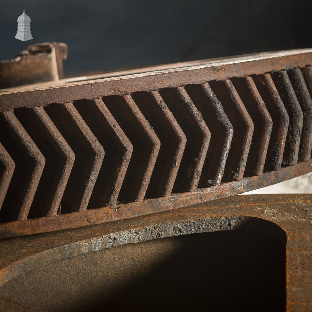 Pair of Huge Cast Iron Cog Gears – 2 Metres in Diameter