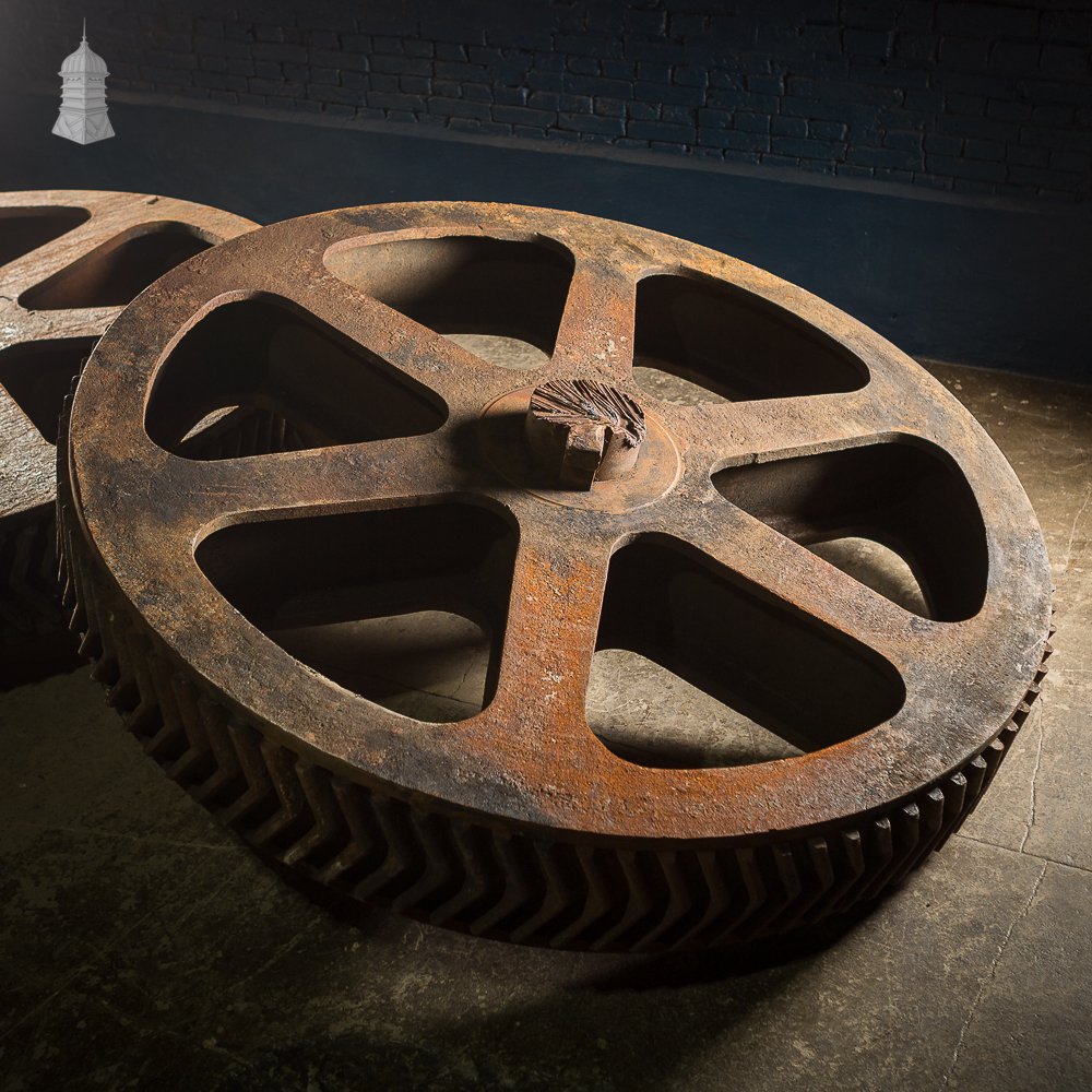 Pair of Huge Cast Iron Cog Gears – 2 Metres in Diameter