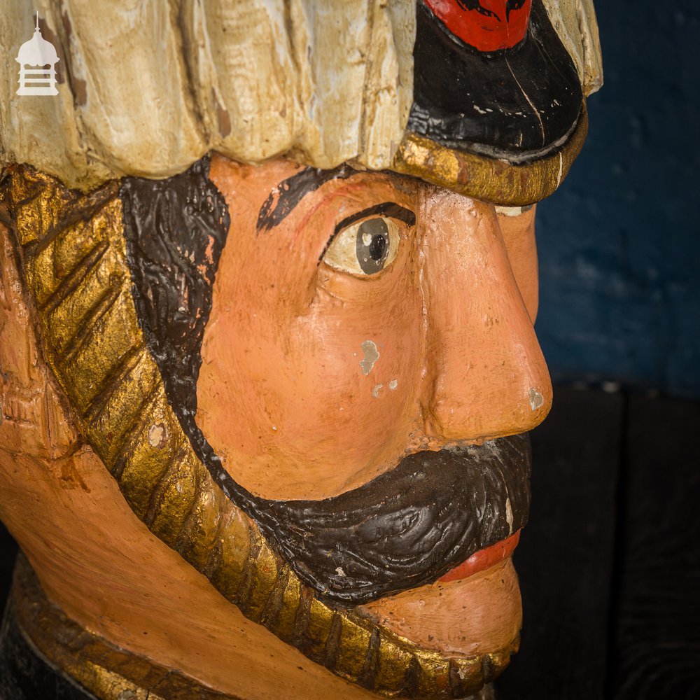 Circa 1900 Hand Carved Timber Bust of Field Marshal Horatio Herbert Kitchener