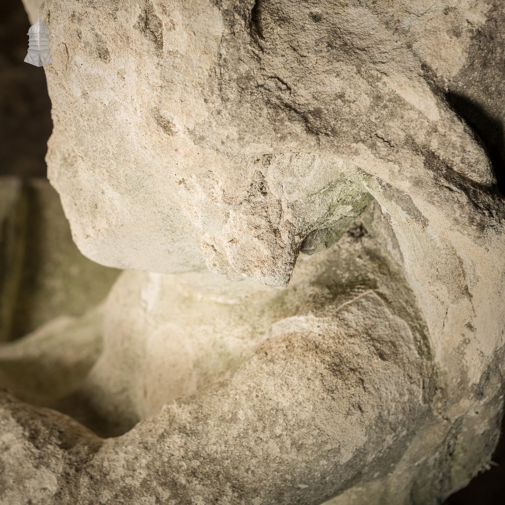 Large Architectural 17th C Stone Cherub