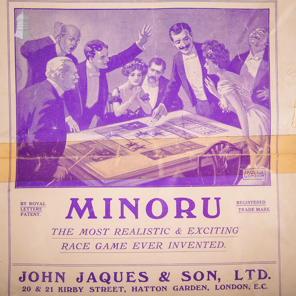 Minoru - The New Race Game by John Jaques & Son Horse Racing Board Game