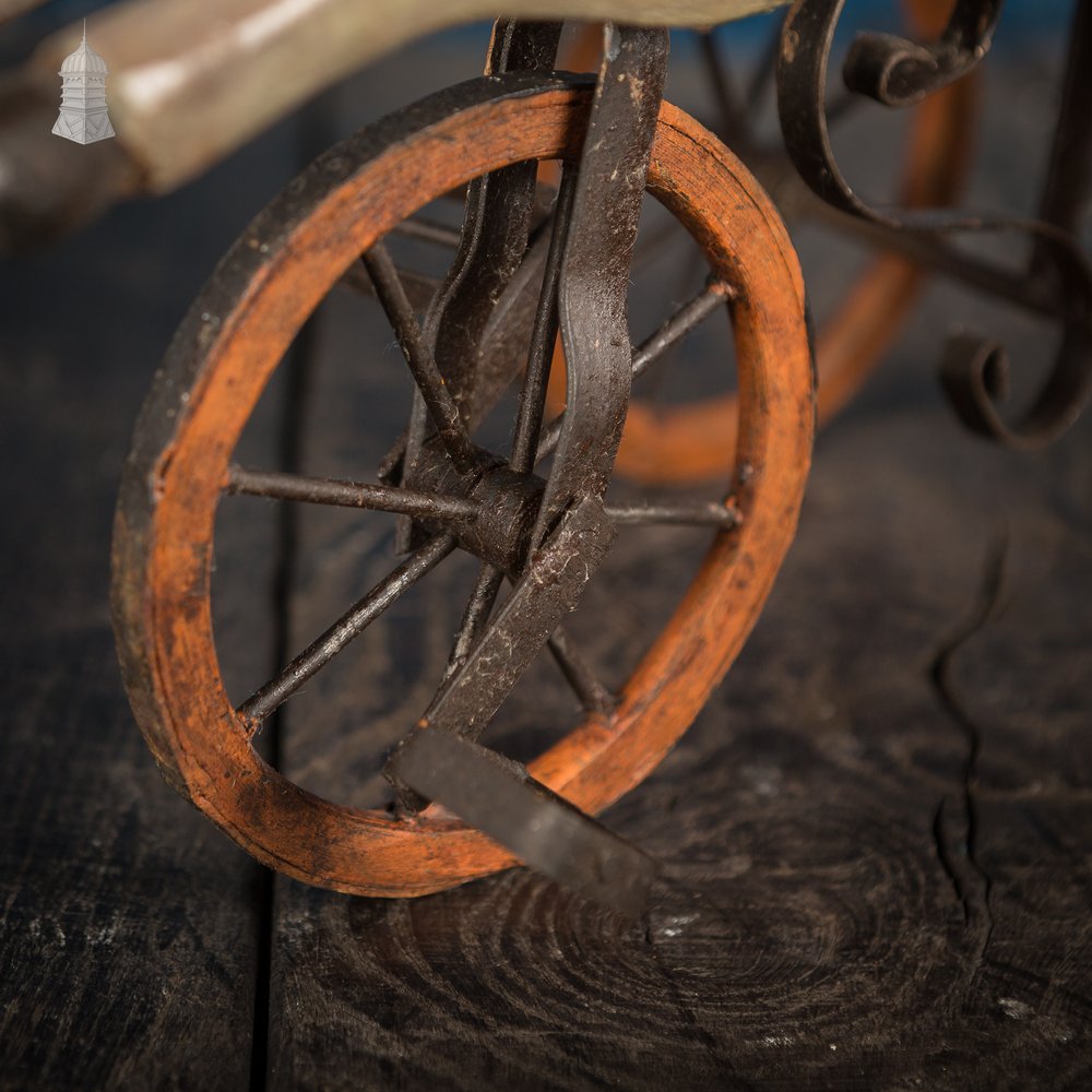 Small Vintage Wooden Tricycle Horse