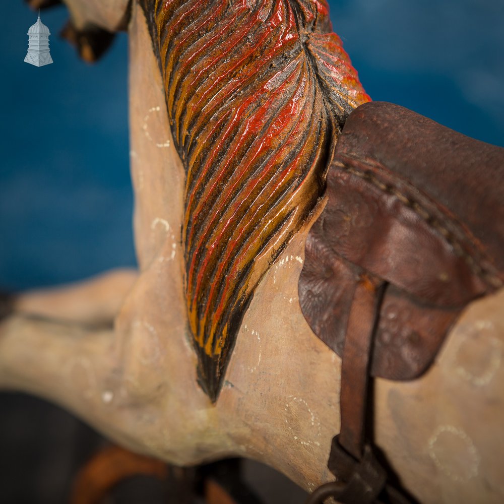 Small Vintage Wooden Tricycle Horse