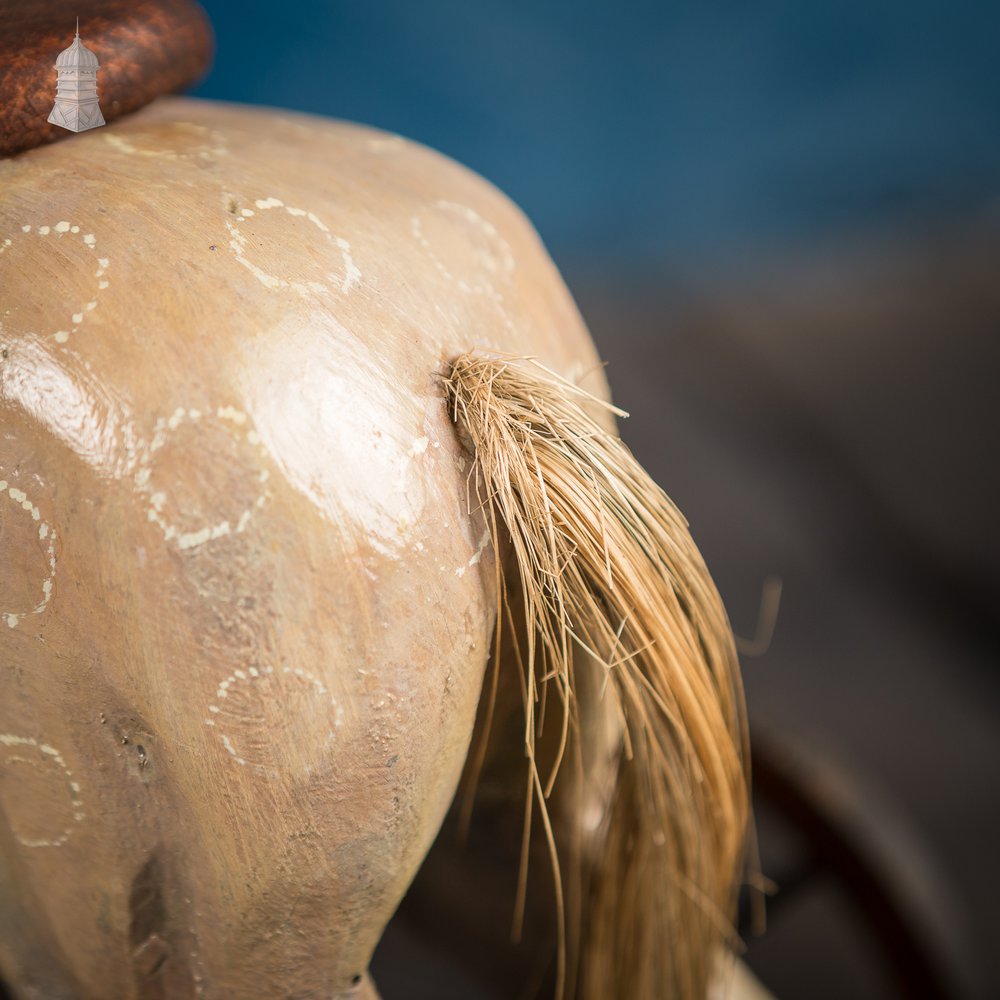 Small Vintage Wooden Tricycle Horse