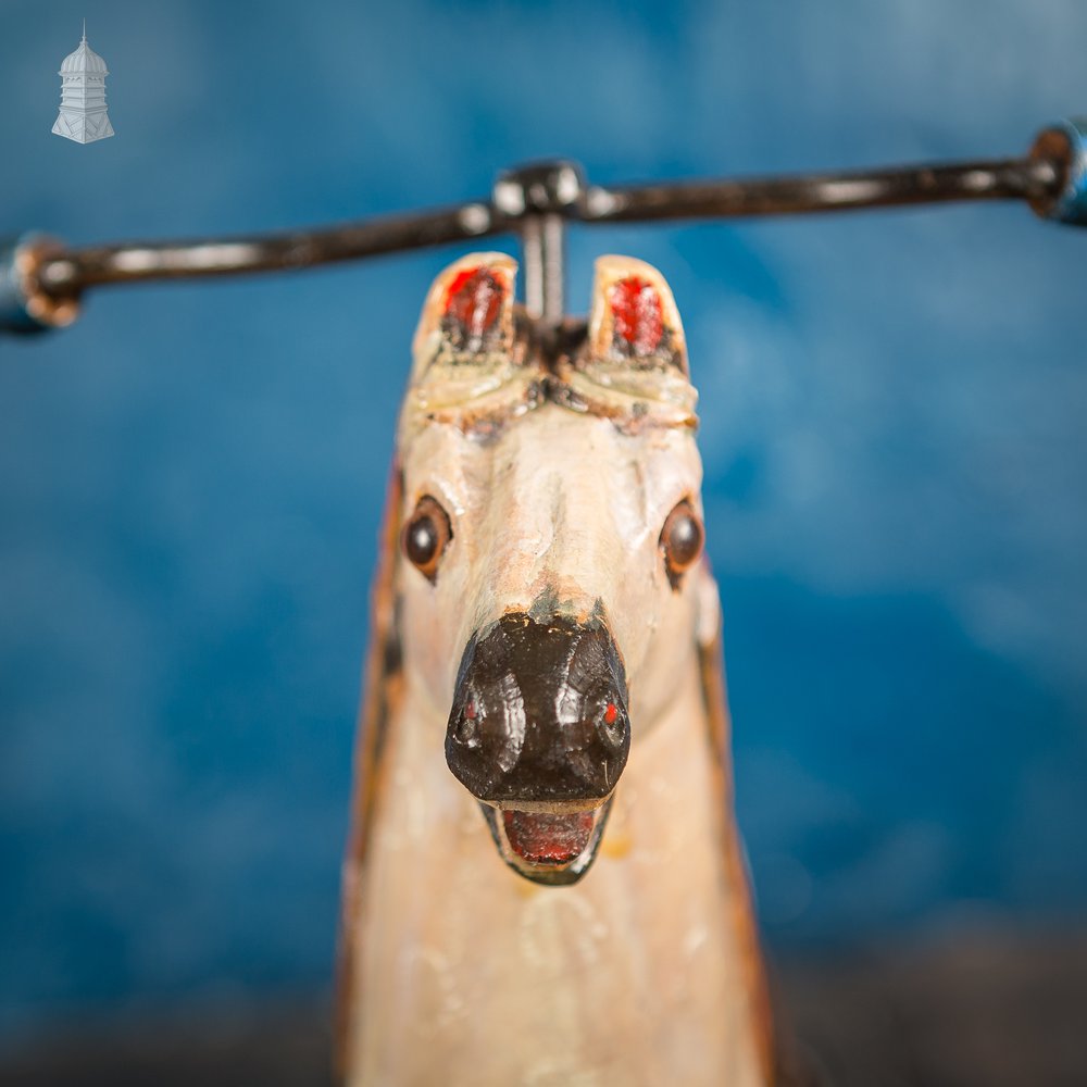 Small Vintage Wooden Tricycle Horse