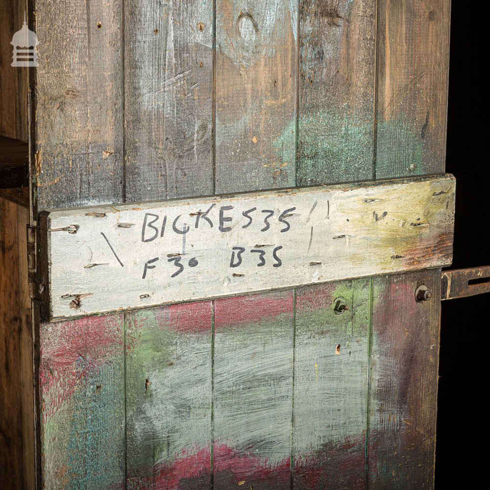 Vintage 8ft Tall Industrial Workshop Cupboard Cabinet