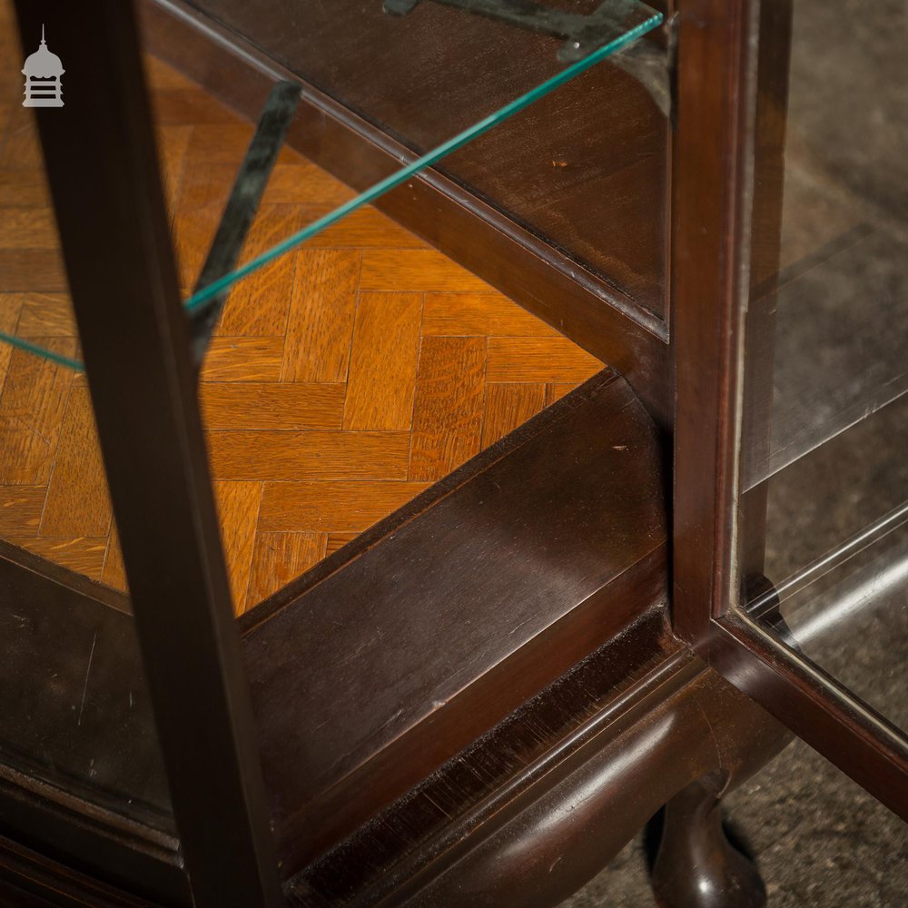 19th C Bow Fronted Glazed Confectionery Cabinet