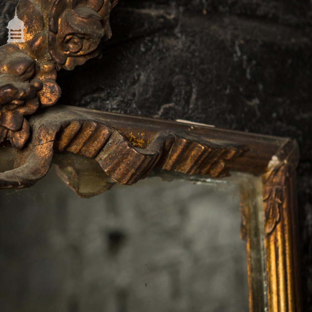 Regency Mirror with Reeded Frame and Wreath Detail