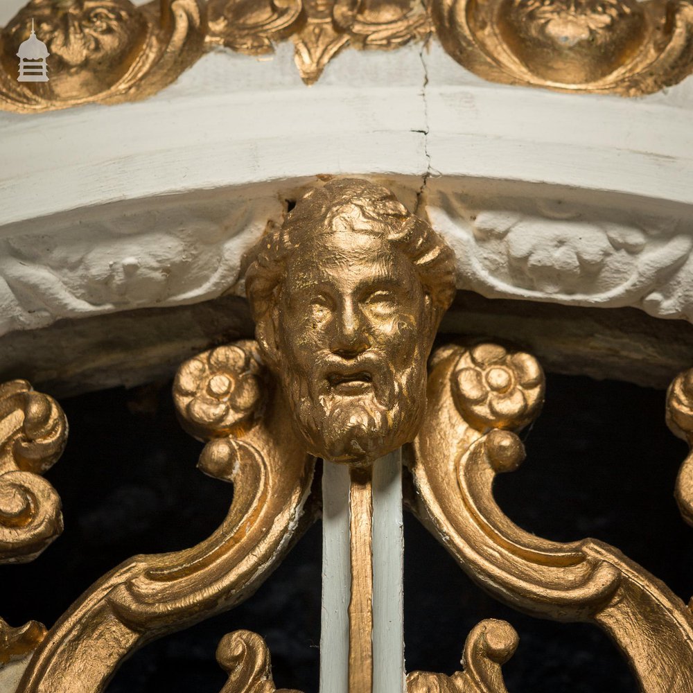 Impressive Elaborately Carved 19th C Celling Rose 4 ½ ft in Diameter